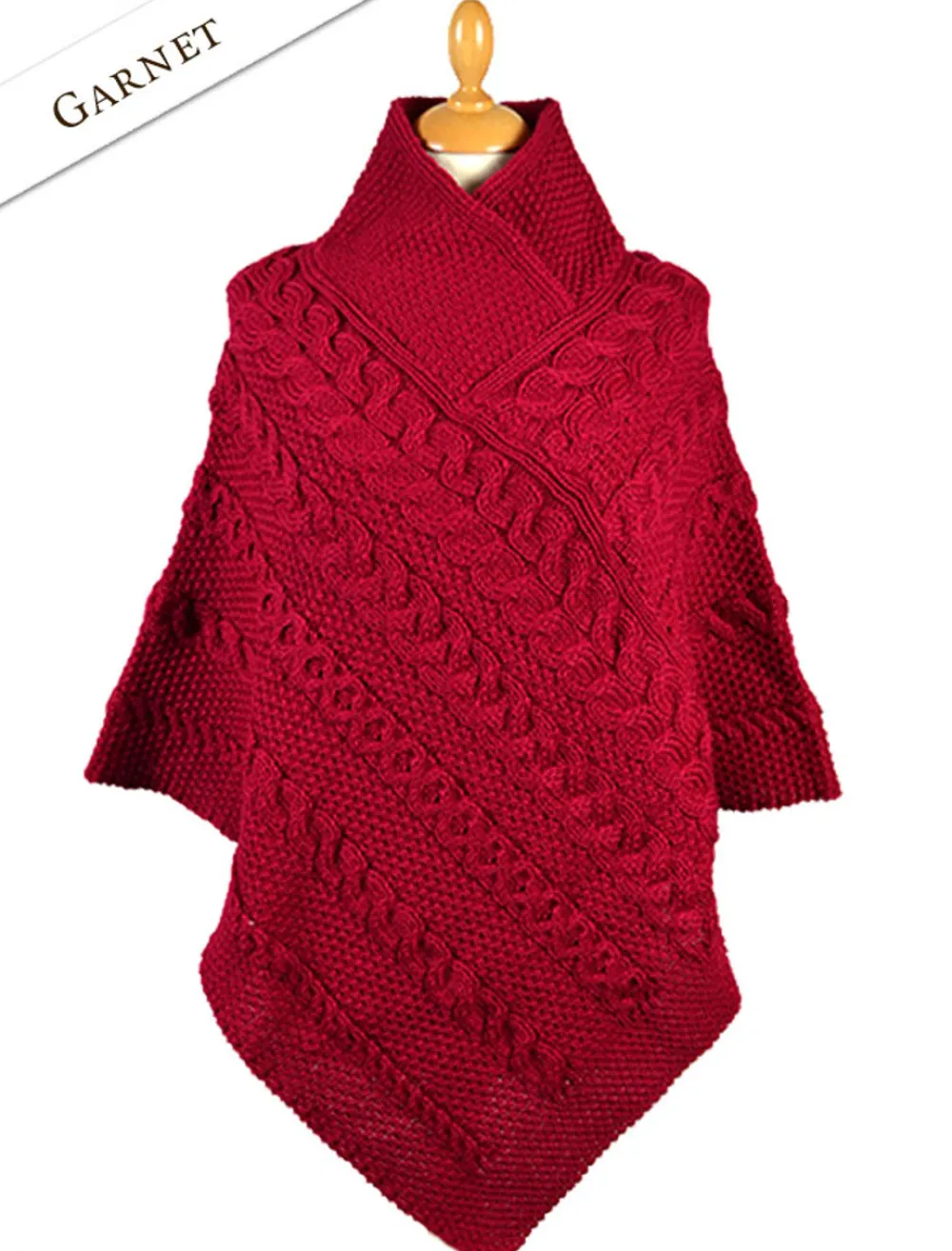 Clearance Aran Cable & Moss Poncho Women Ponchos, Capes & Shawls
