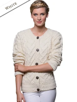 Outlet Aran Cable Knit Cardigan Women Cardigans, Jackets & Coatigans