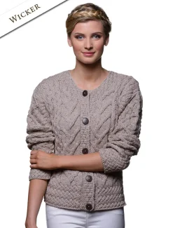 Outlet Aran Cable Knit Cardigan Women Cardigans, Jackets & Coatigans