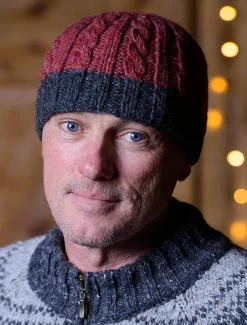 Flash Sale Aran Fleece Lined Beanie Irish Wool Hats