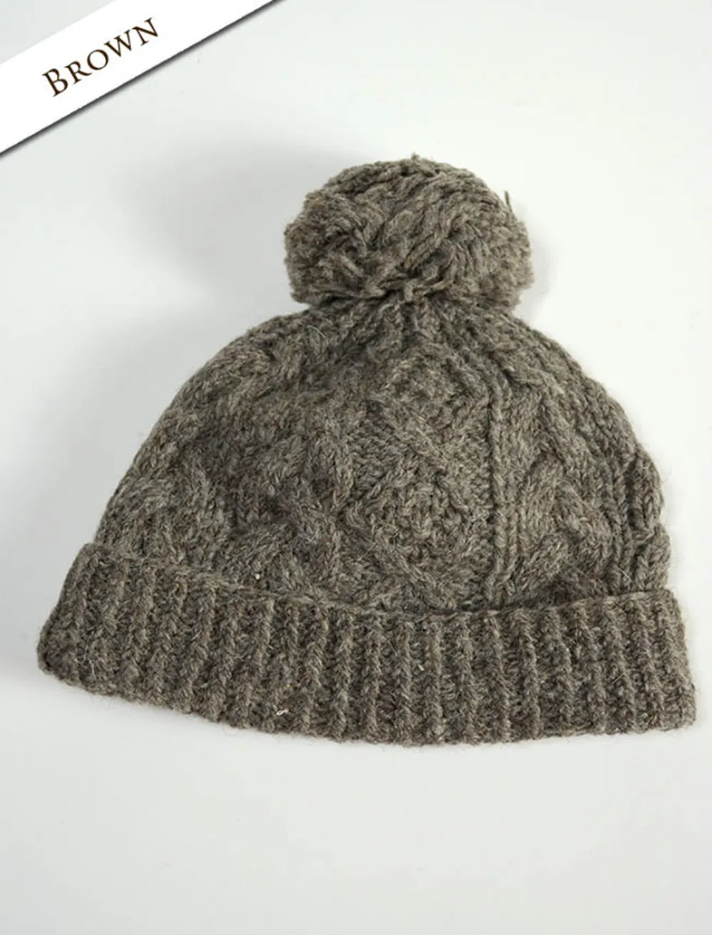 Outlet Aran Fleece Lined Rib Cap with Pom Women Caps & Hats