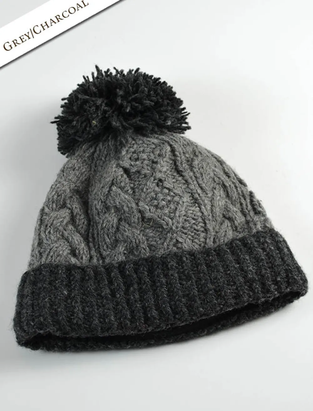 Outlet Aran Fleece Lined Rib Cap with Pom Women Caps & Hats