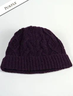 Flash Sale Aran Fleece Lined Rib Cap Irish Wool Hats