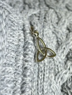 Online Aran Knit Coatigan with Celtic Knot Side Zip Women Cardigans, Jackets & Coatigans