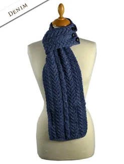 Cheap Aran Loop Scarf Women Knitted Wool Scarves