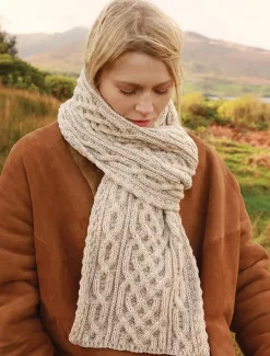 Flash Sale Aran Plated Scarf Women Knitted Wool Scarves