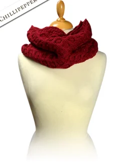 Hot Aran Snood Scarf Women Knitted Wool Scarves