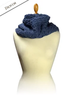Hot Aran Snood Scarf Women Knitted Wool Scarves