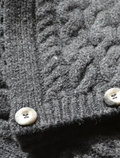 Best Aran Snood Scarf with Buttons Women Knitted Wool Scarves
