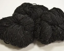 Shop Aran Wool Knitting Hanks - Charcoal Fleck Aran Wool
