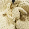 Best Aran Wool Teddy Bear with Scarf Kids Aran Toys
