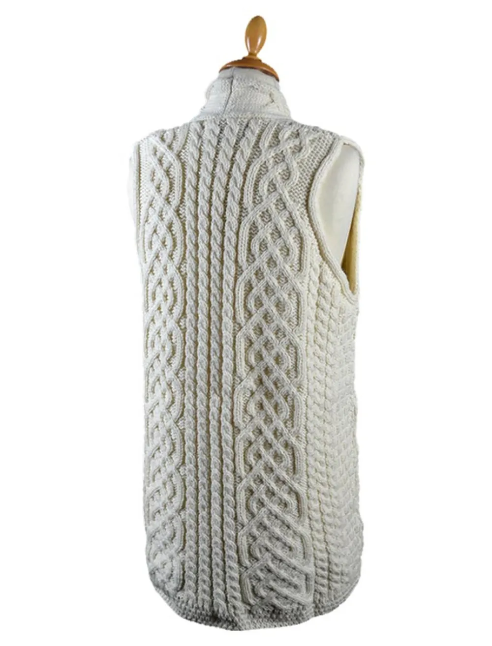 Clearance Cable Aran Waistcoat Women Cardigans, Jackets & Coatigans