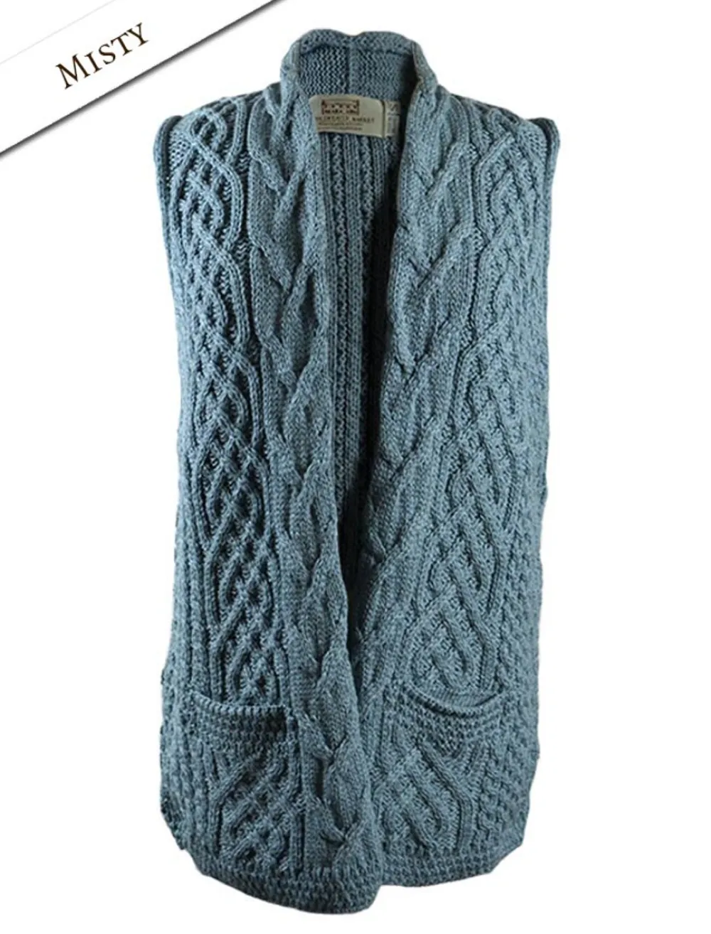 Clearance Cable Aran Waistcoat Women Cardigans, Jackets & Coatigans