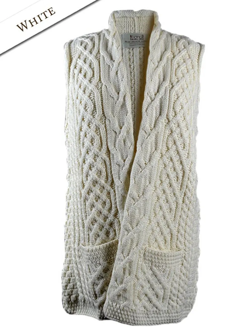 Clearance Cable Aran Waistcoat Women Cardigans, Jackets & Coatigans