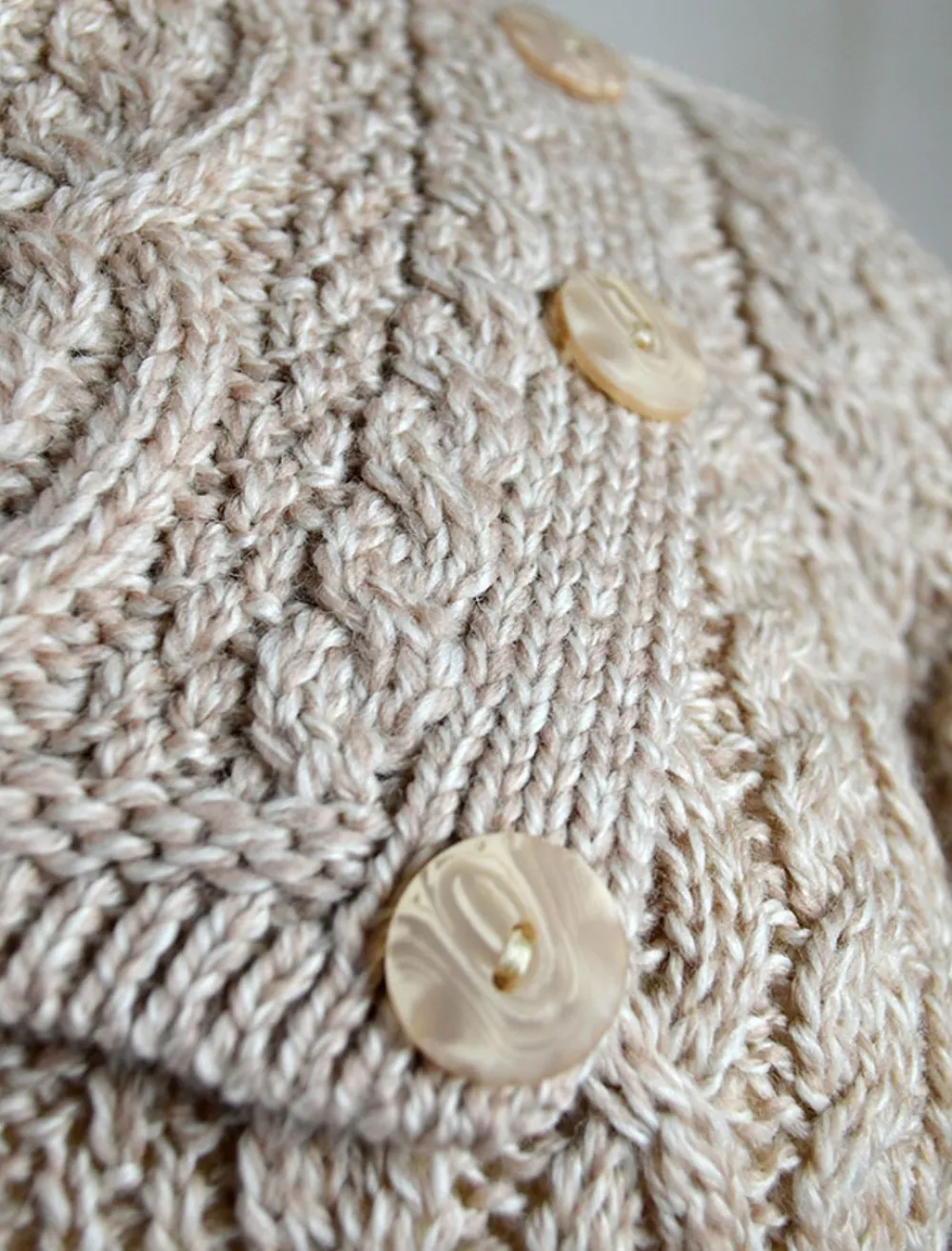 Discount Cowl Button Neck Aran Sweater Women Sweaters