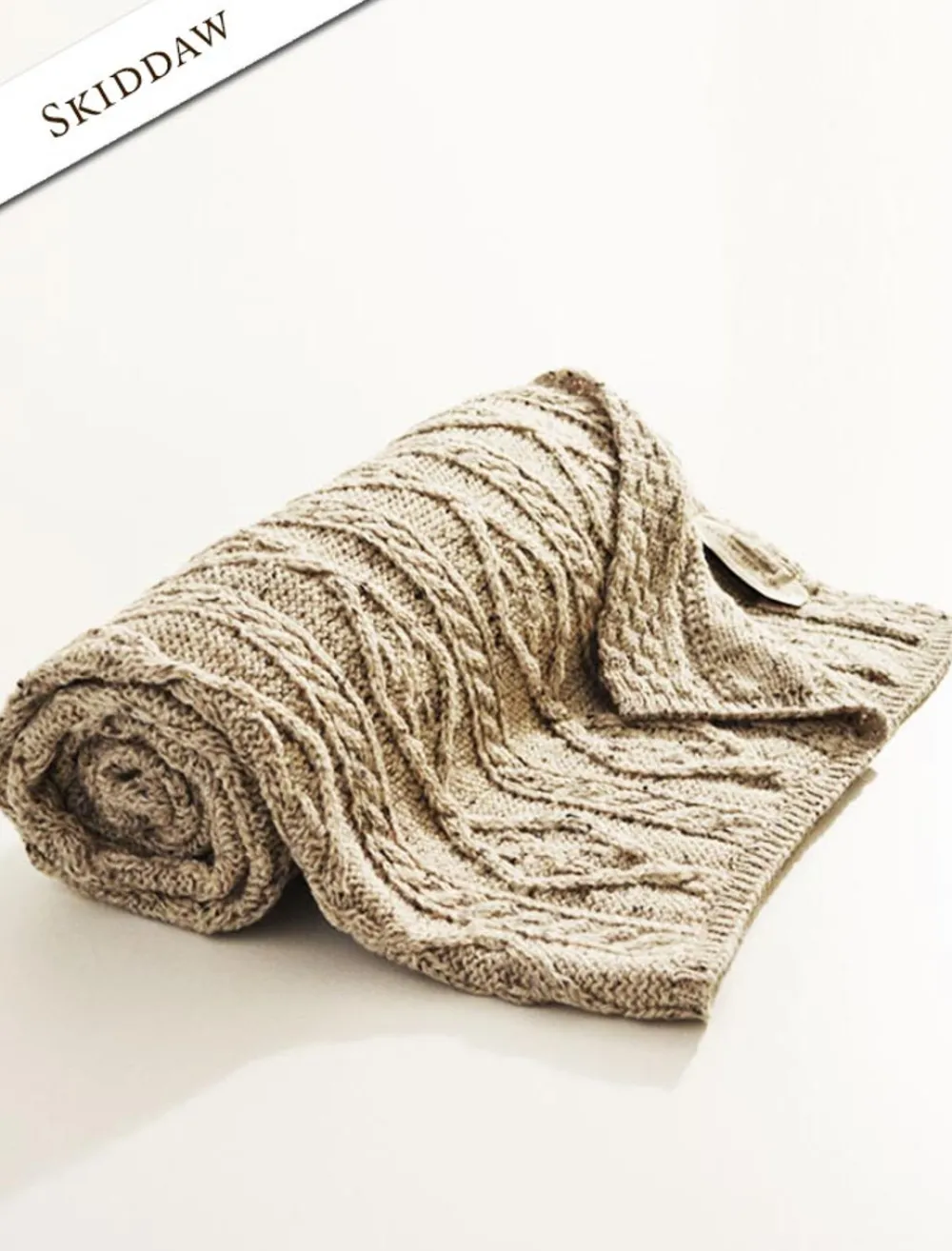 Cheap Diamond Aran Throw Knitted Wool Throws