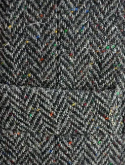 New Donegal Tweed Waistcoat - Charcoal Grandfather Shirts And Waistcoats