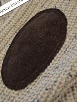 Fashion Fisherman's Half Zip Sweater with Patches Sweaters