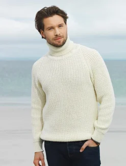 Cheap Fisherman's Merino Ribbed Turtleneck Sweater Sweaters