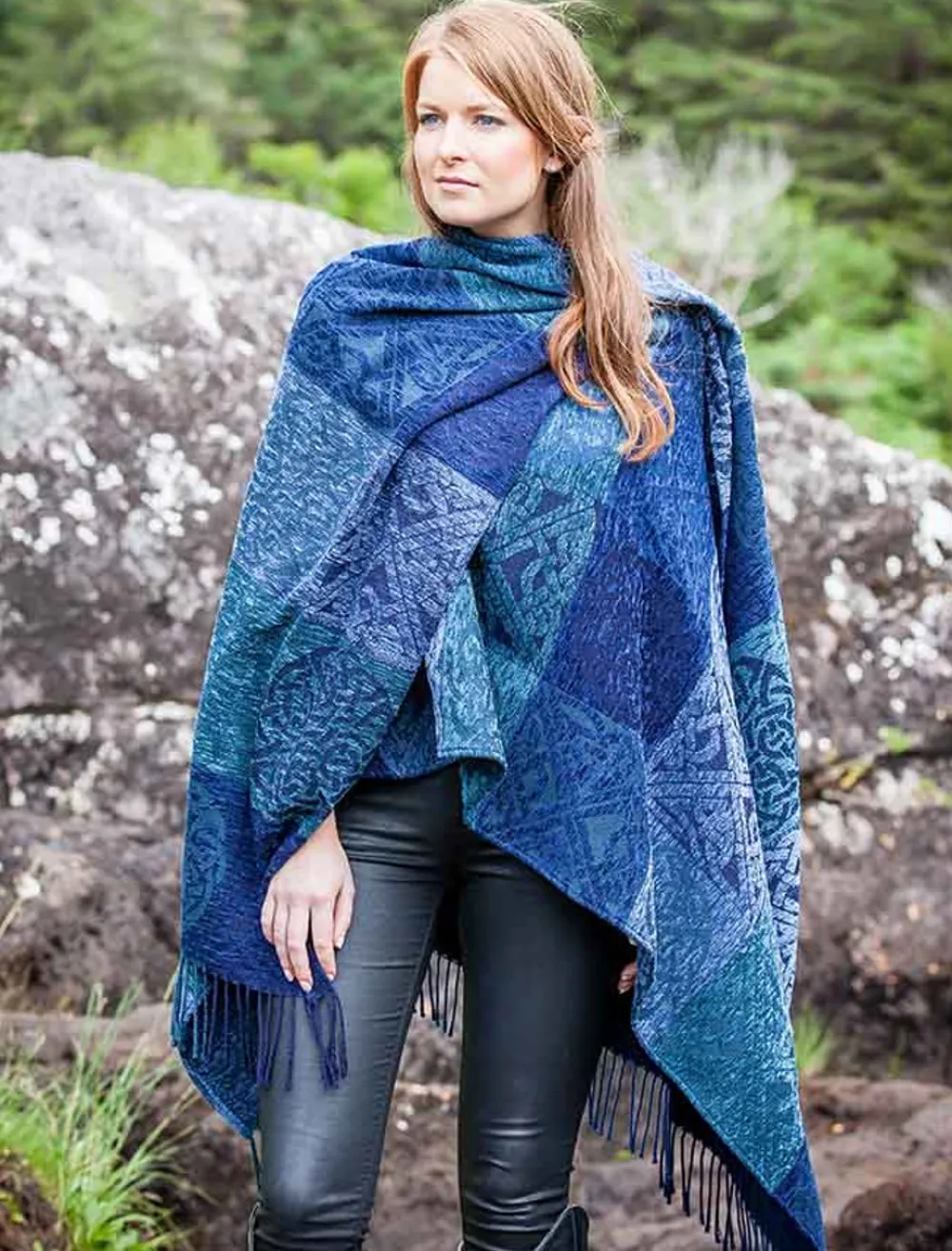 Flash Sale Celtic Knot Ruana Wrap Women Ponchos, Capes & Shawls