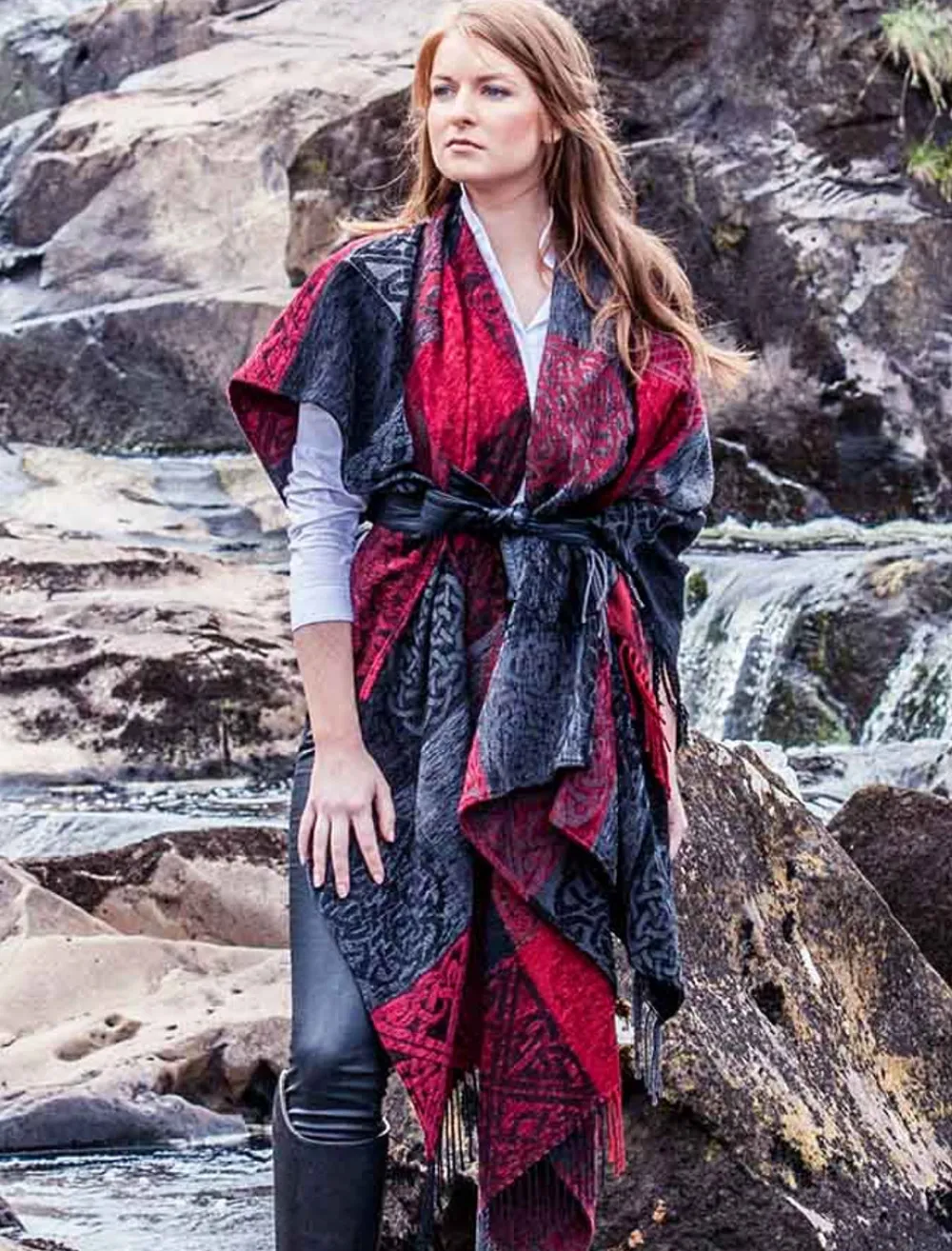 Flash Sale Celtic Knot Ruana Wrap Women Ponchos, Capes & Shawls