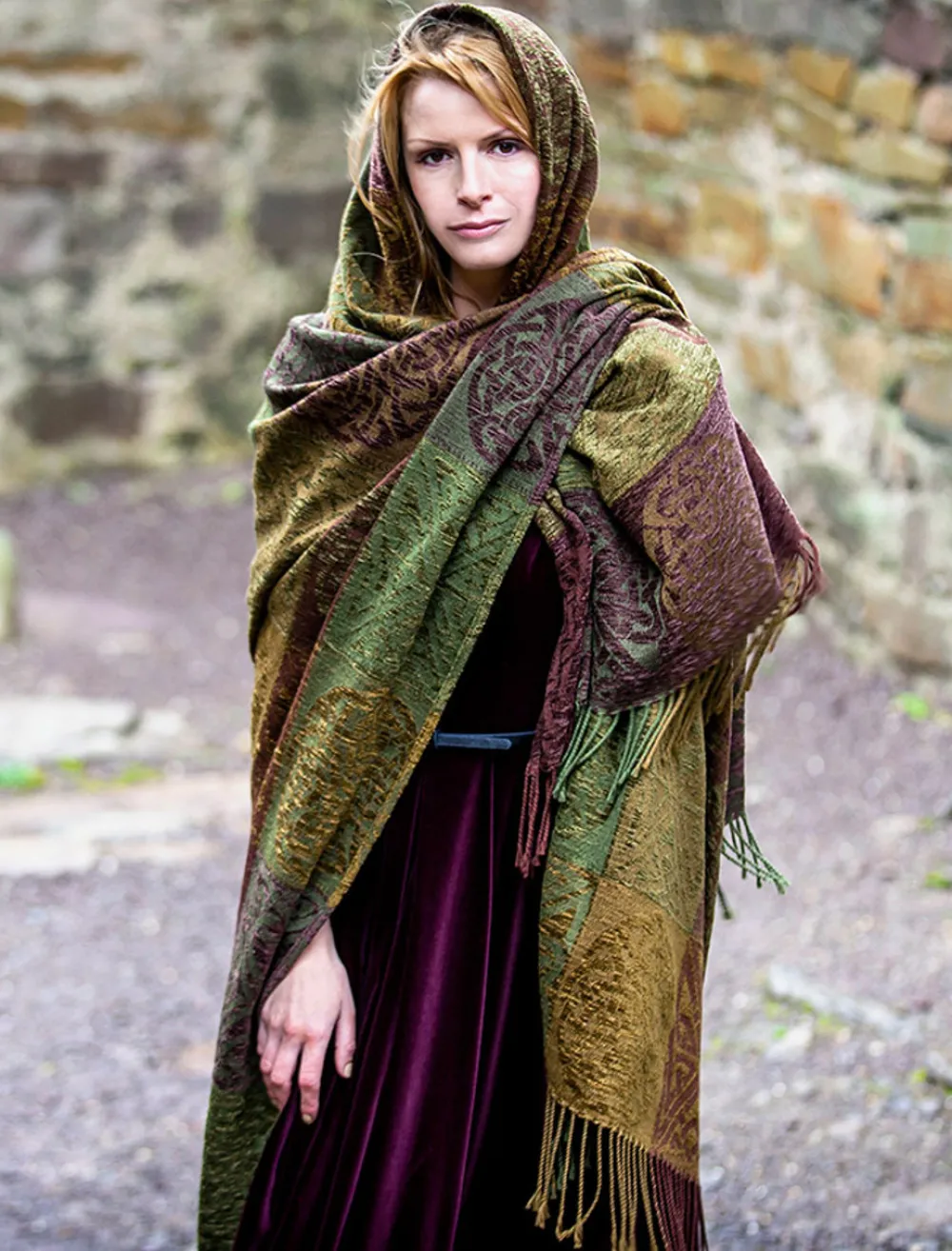 Flash Sale Celtic Knot Ruana Wrap Women Ponchos, Capes & Shawls