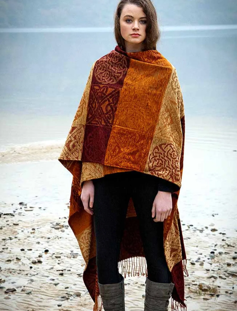 Flash Sale Celtic Knot Ruana Wrap Women Ponchos, Capes & Shawls