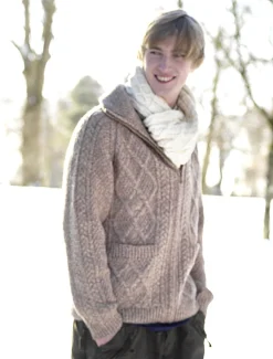 Shop Hand Knit Zipper Cardigan with Pockets Cardigans, Jackets & Coats