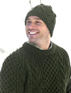 Cheap Handknit Aran Ski Hat Women Irish Wool Hats|Caps & Hats