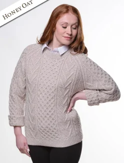 Best Sale Hand-knit Chevron Stitch Sweater Women Sweaters