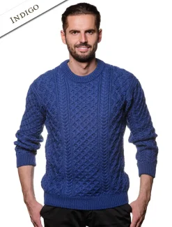 Online Heavyweight Merino Wool Aran Sweater Sweaters