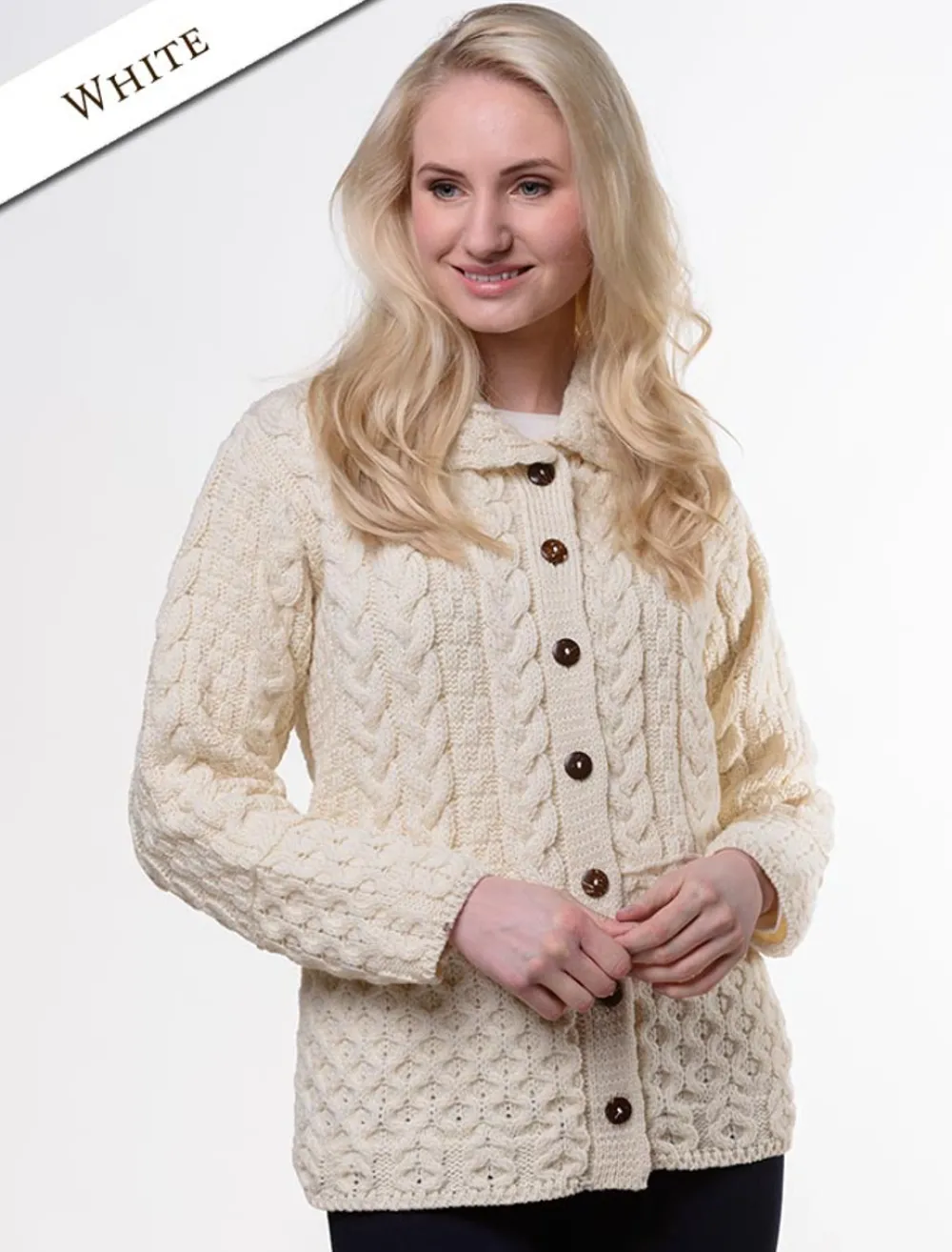 Online Honeycomb Button-Up Cardigan Women Cardigans, Jackets & Coatigans