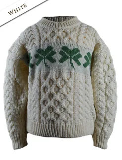 Hot Kid's Merino Wool Shamrock Sweater Kids Sweaters, Cardigans & Jackets