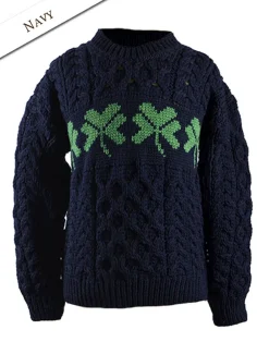 Hot Kid's Merino Wool Shamrock Sweater Kids Sweaters, Cardigans & Jackets