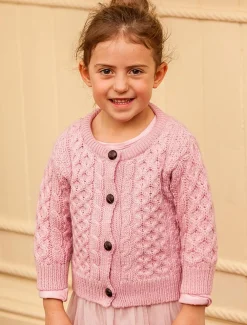 Cheap Kid's Traditional Aran Merino Wool Cardigan Kids Sweaters, Cardigans & Jackets