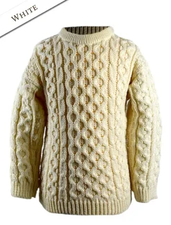 Sale Kid's Traditional Aran Merino Wool Sweater Kids Sweaters, Cardigans & Jackets