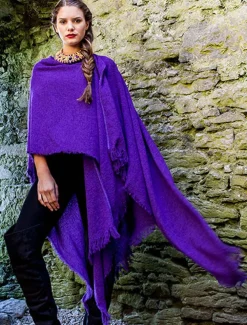 Cheap Lambswool Celtic Ruana Wrap Women Ponchos, Capes & Shawls