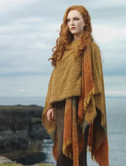 Cheap Lambswool Celtic Ruana Wrap Women Ponchos, Capes & Shawls