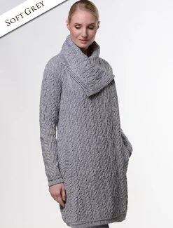 Online Large Collar Aran Coat Women Cardigans, Jackets & Coatigans