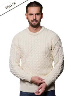 Fashion Lightweight Traditional Aran Mens Wool Sweater Sweaters