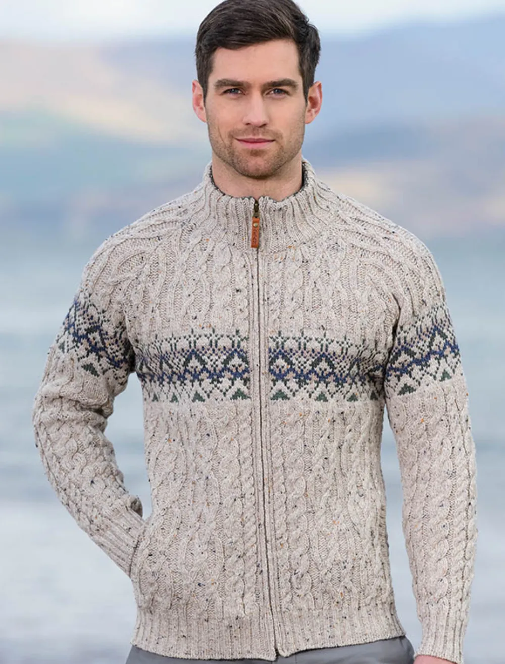 Cheap Men's Full Zip Cardigan with Pockets Cardigans, Jackets & Coats