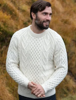 Cheap Mens Hand-knit Chevron Stitch Sweater Sweaters