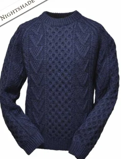 Cheap Mens Hand-knit Chevron Stitch Sweater Sweaters