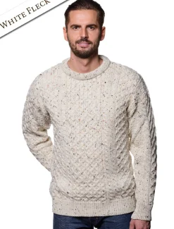 Outlet Mens Heavyweight Traditional Aran Wool Sweater Sweaters