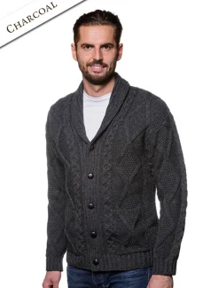 Outlet Men's Shawl Neck Diamond Cardigan Cardigans, Jackets & Coats