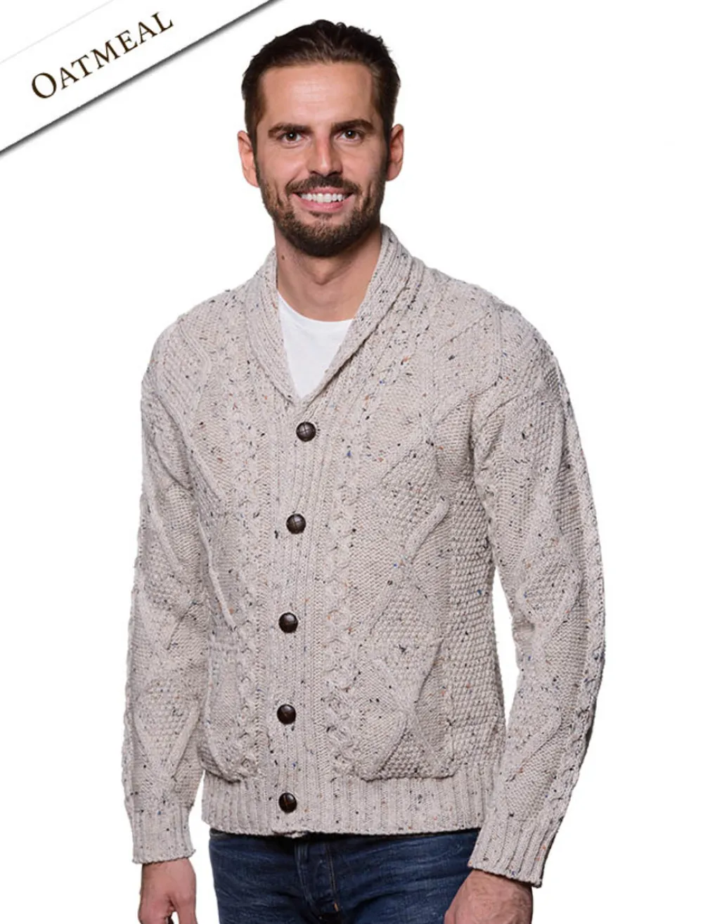 Outlet Men's Shawl Neck Diamond Cardigan Cardigans, Jackets & Coats