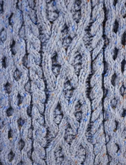 Discount Men's Wool Cashmere Aran Honeycomb Scarf Knitted Wool Scarves