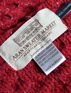 Discount Men's Wool Cashmere Aran Honeycomb Scarf Knitted Wool Scarves