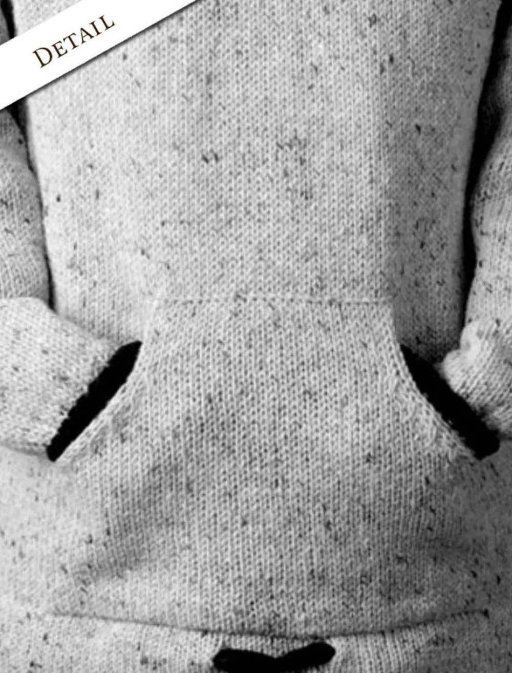 New Men's Wool Hoodie with Pouch Pocket Sweaters