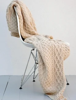 Store Merino Aran Throw Knitted Wool Throws